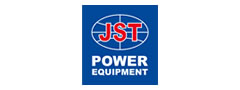 JST Power Equipment logo in blue and red design.