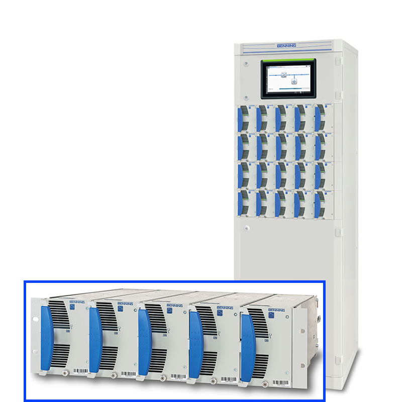 Industrial power supply unit with control interface and modular components, showcasing advanced technology.