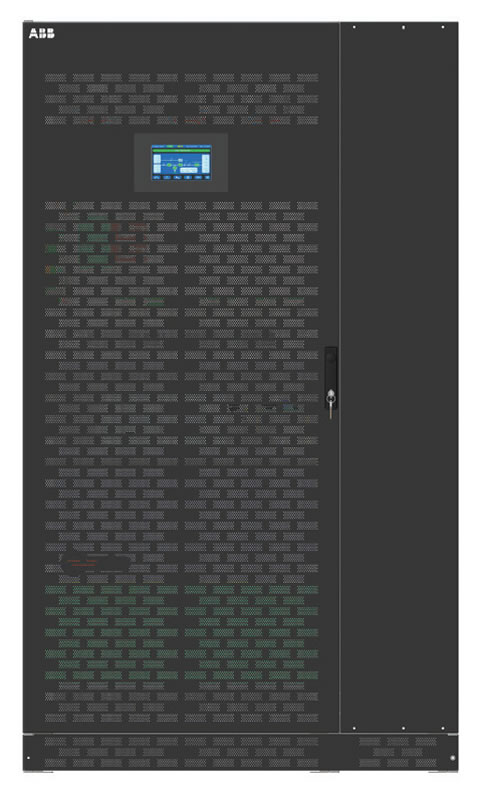 Black electronic cabinet with digital display, sleek design, suitable for high-tech environments or industrial use.